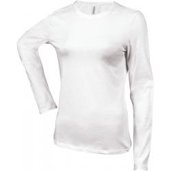 Tee-shirt Blanc pour Femme avec manches longues - Kariban